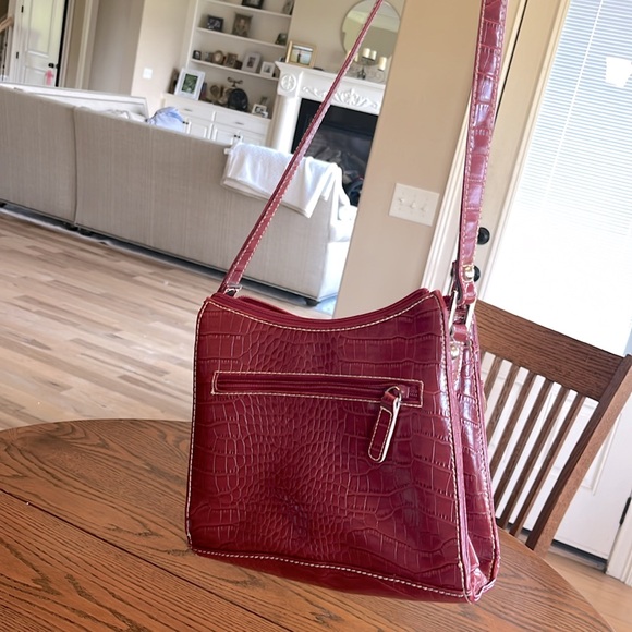 Y2K Villager Liz Claiborne Red Alligator Croc Mock Purse - Picture 8 of 16